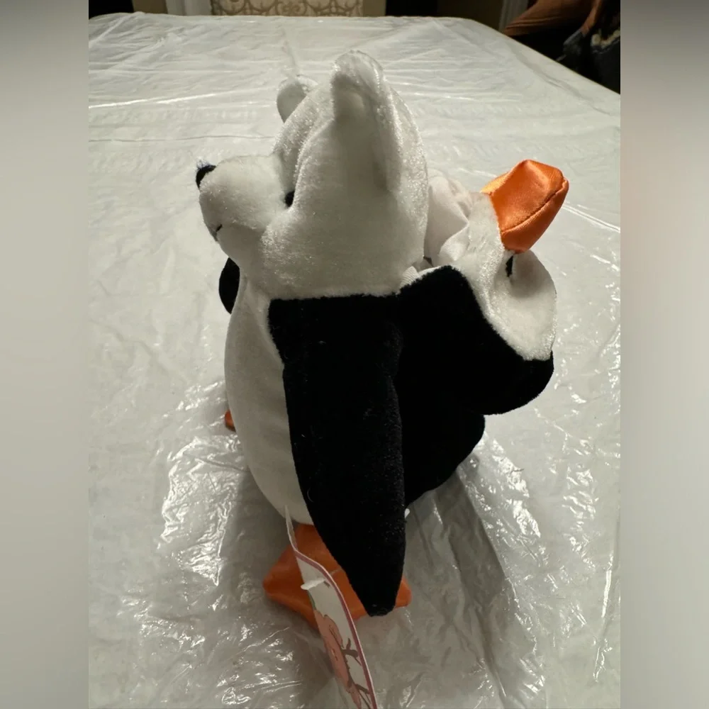 NWT Christmas Costume Bears Black, White And Orange Snuggie Toy